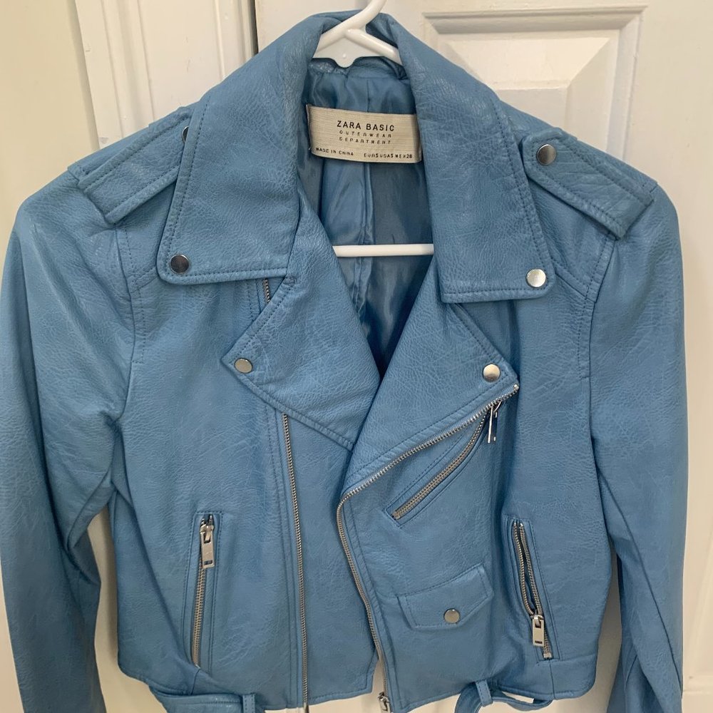 Zara faux leather jacket